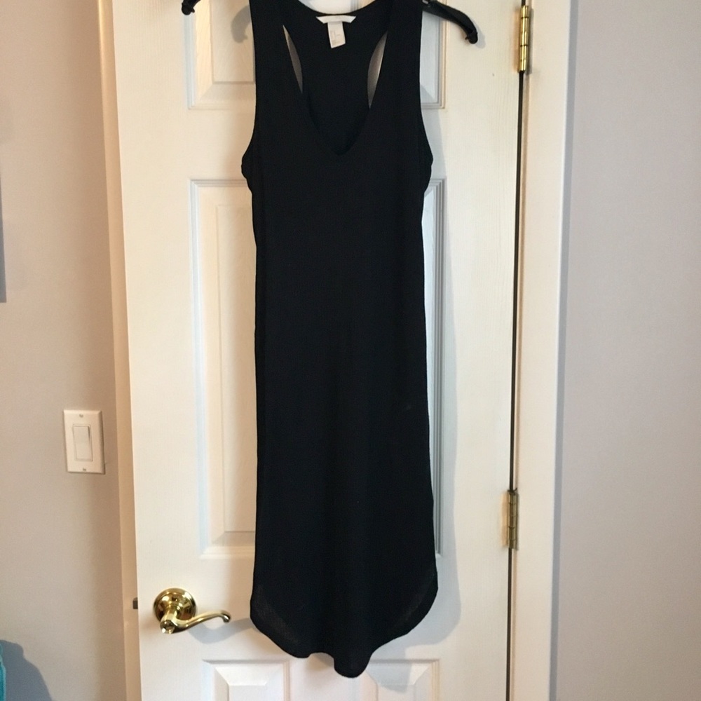 H&M Black Racerback Bodycon Midi Dress
